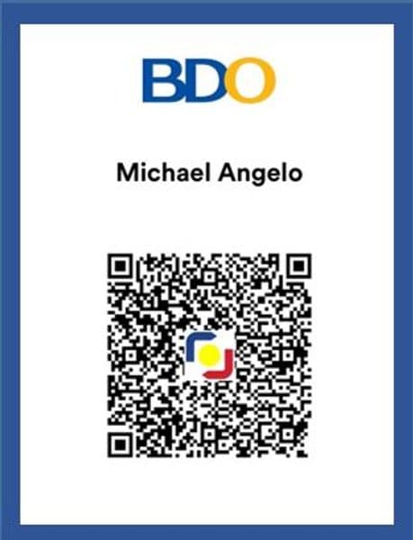 BDO payment QR code